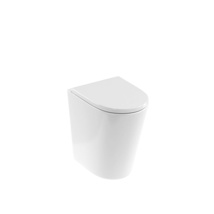 Britton Sphere Tall Rimless Back To Wall Pan & Seat - White