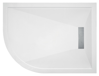 Traymate Linear 1200 x 900mm Left Hand Quad Tray & Waste - White