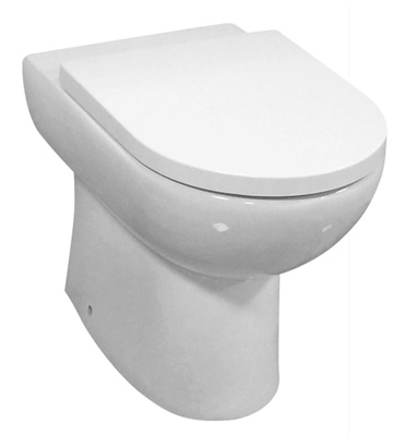Artesan Amelie Comfort Height Back to Wall Pan - White (excl. concealed cistern)