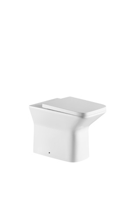 Artesan Annabel Square Rimless Back to Wall Pan - White (excl. concealed cistern)