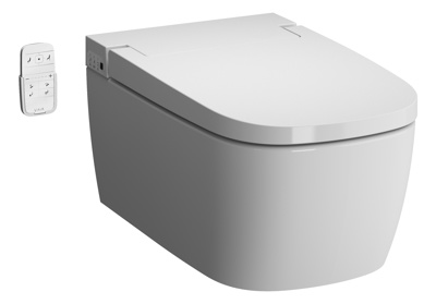 VitrA V-Care Shower Toilet - Essential Wall Hung with Soft Close Seat