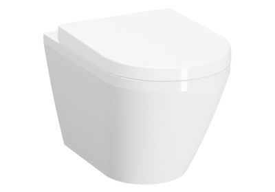 VitrA Integra Wall Hung Pan with Hidden Fixation - White (excl. frame & cistern)