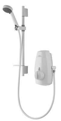 Aqualisa Aquastream Power Shower Shower with Adjustable Head - White