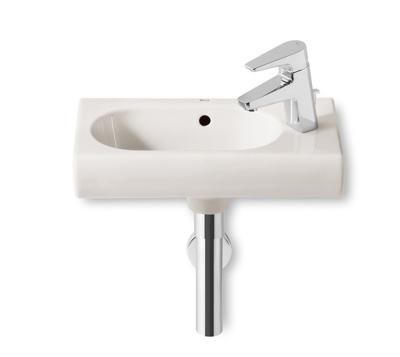 Roca Meridian 450mm Right Hand Tap Hole Cloakroom Basin - White