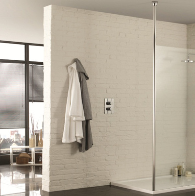 Wetroom 8 Floor to Ceiling Posts - Silver