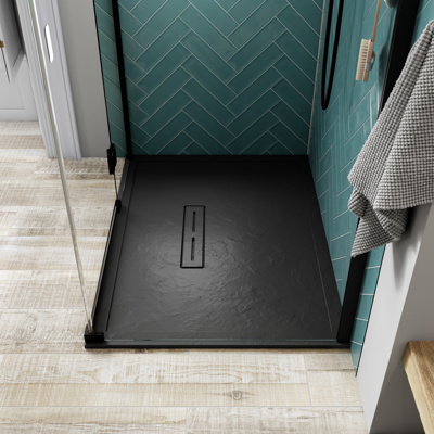 Kudos Connect2 1200 x 800mm Tray & Waste - Slate Grey