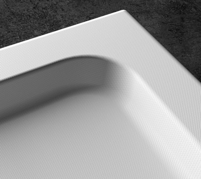 Kudos Kstone 1200 x 800 Tray - White - Slip Resistant
