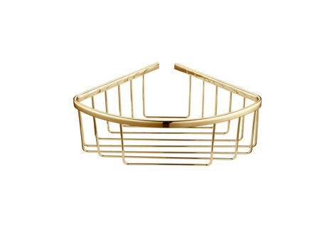 Bedgebury Deep Corner Basket - Brushed Brass 