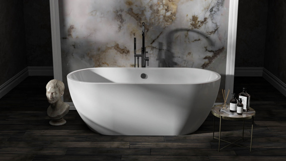 Artesan Brasted 1655 x 750mm Double Skinned Bath (inc pre-fitted waste & cover)