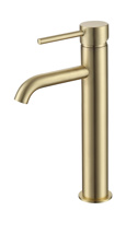 Bewl Tall Basin Mixer - Brushed Brass 