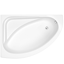 Trojan Orlando Corner Bath 1500 x 1020mm Left Hand - White - No Tap Holes