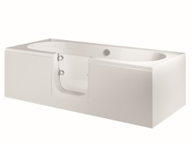 Cascade 1700 x 750mm Double Ended Easy Access Walk In Left Hand Bath - White