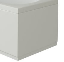 Artesan Contemporary Slab End Panel - 700mm - White Gloss