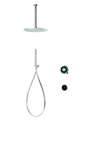 Elisa Intuition Divert Concealed Smart Hand Shower, Fixed Ceiling Head & Remote - HP/Combi - Chrome 