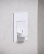 ProofVision In-Wall Single Electric Toothbrush Charger - White with White Faceplate