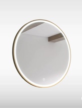 Sensio Frontier LED 600mm Round Mirror - Brushed Brass