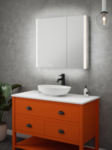 Sycamore Balmoral Double 800 x 700mm Tunable LED Mirror Cabinet with Speaker and Shaver Socket