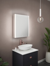 Sycamore Balmoral Single 550 x 700mm Tunable LED Mirror Cabinet with Speaker and Shaver Socket